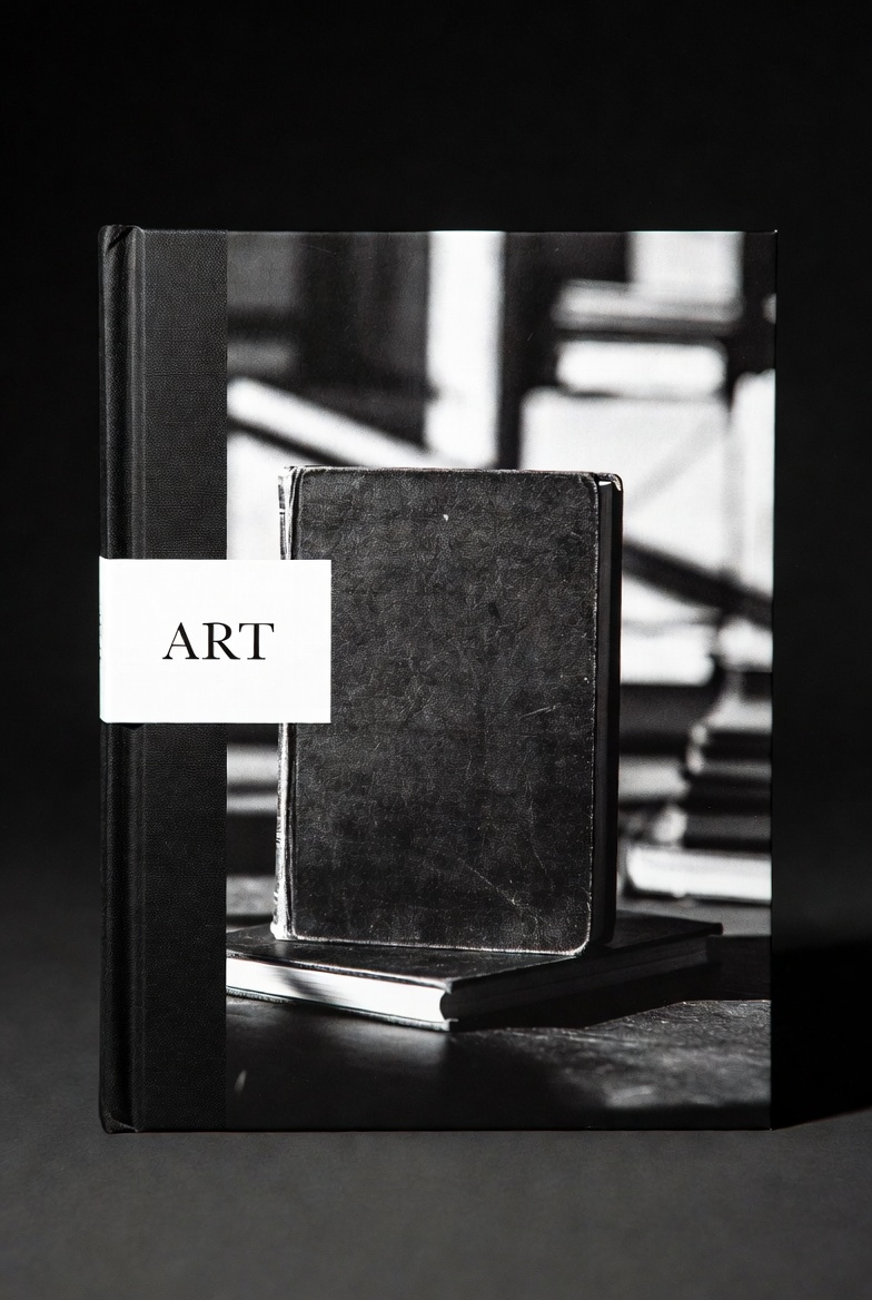 Art book with elegant typography